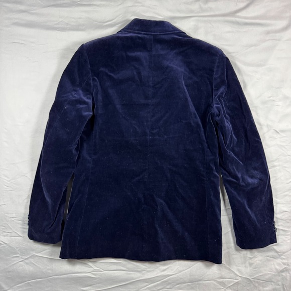 Marsala Velvet Blazer Navy Blue Fine Fashion Sportswear Size 11/12 - Picture 2 of 10